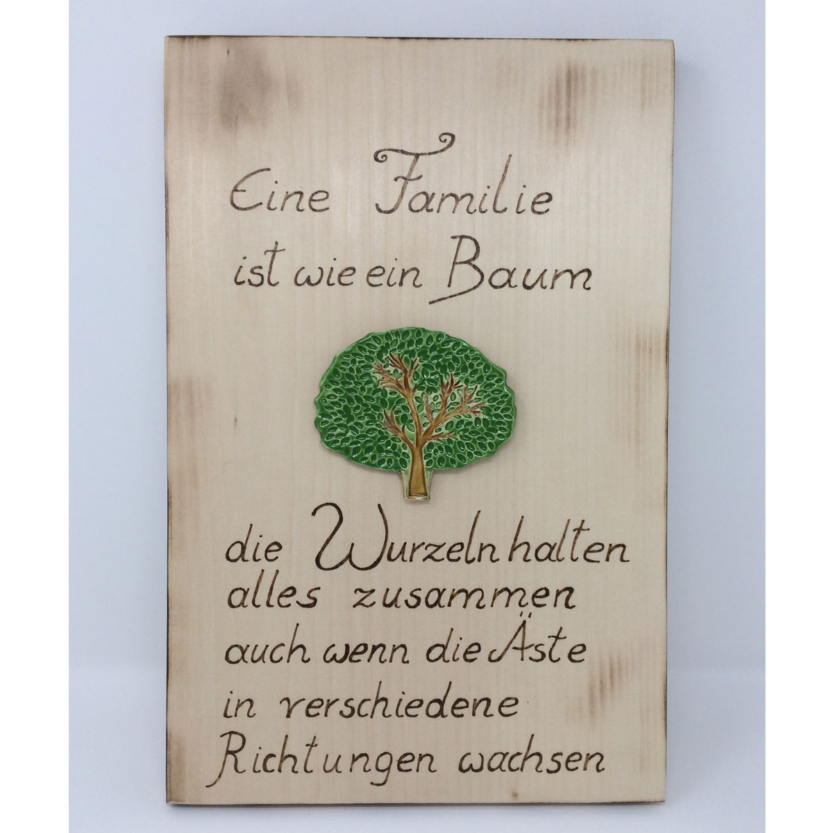 Holzbild für Familien mit wunderbarem Spruch Dreamfactory
